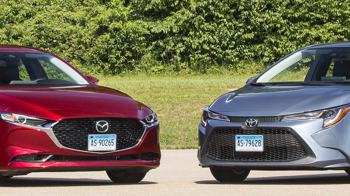 FaceOff Mazda3 vs. Toyota Corolla Consumer Reports